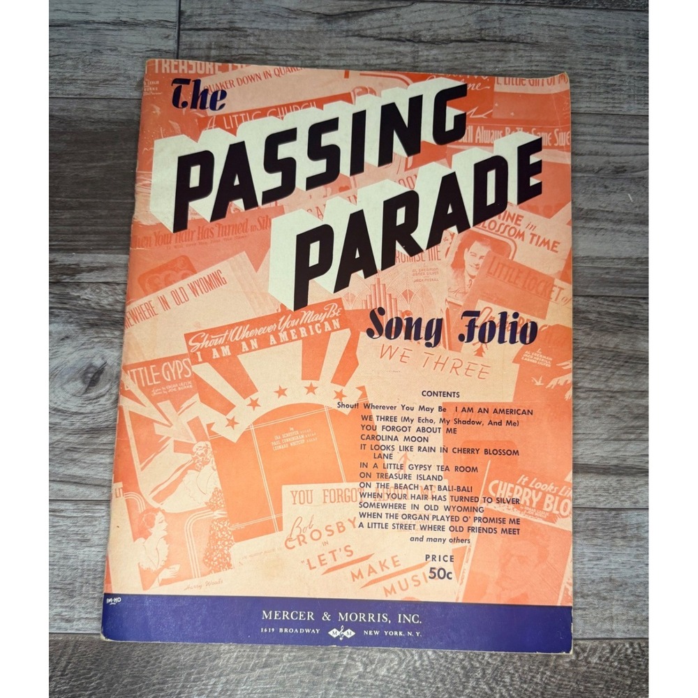 Vintage 1941 Sheet Music Book Mercer & Morris The Passing Parade Song Folio